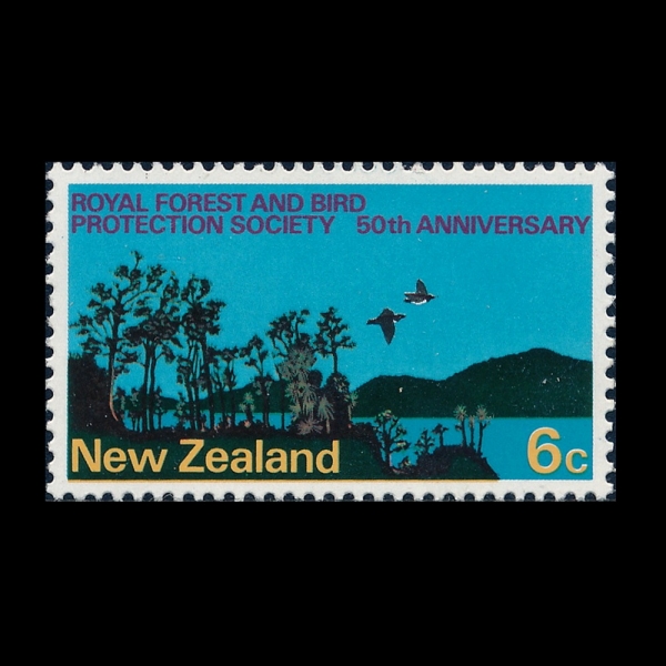 NEW ZEALAND(��������)-#514-6c-FOREST, BIRDS AND LAKE(��, ��, ȣ��)-1973.2.7��