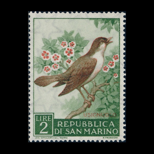 SAN MARINO(�긶����)-#447-2 I-NIGHTINGGALE(�Ҳ���)-1960.1.28��