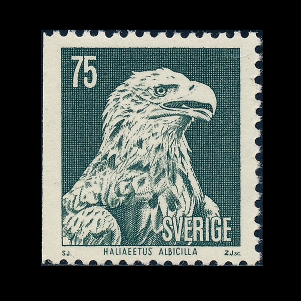SWEDEN(������)-#1020-75o-WHITE-TAILED SEA EAGLE(�򲿸�������)-1973.10.24��