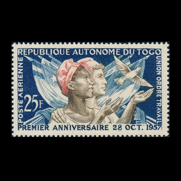 TOGO(���)-#C21-25fr-INDEPENDENCE ALLEGORY(������ ���� ��ȭ)-1957.10.29��