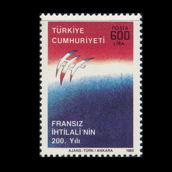 TURKEY(Ƣ��Ű��)-#2446-600 I-FRENCH REVOLUTION, BICENT.(���������� 50�ֳ�)-1989.7.14��