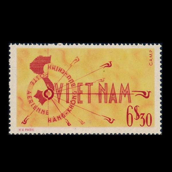 VIET NAM(��Ʈ��)-#C4-6.30pi-MAP, BIRDS(����,����)-1952.3.8��
