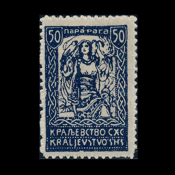 YUGOSLAVIA(����������)-#3L49-50p-FREEDOM AND GIRL WITH THREE FALCON(����, �� ������ �Ÿ� ���� �ҳ�)-1920��