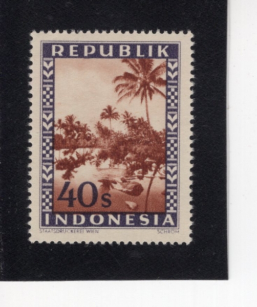 INDONESIA(�ε��׽þ�)-#44-40s-FISH PONDS, TJIPANAS(�ڹ��� ��� ����)-1949.8.17��