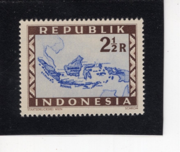 INDONESIA(�ε��׽þ�)-#51-2 1/2r-MAP OF INDONESIAN ARCHIPELAGO(�ε��׽þ� ����)-1949.8.17��