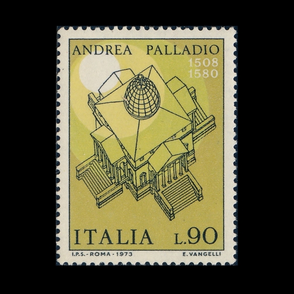 ITALY(��Ż����)-#1106-90 I-VILLA ROTUNDA, BY ANDREA PALLADIO(�ȵ巹�� �ȶ����� ���� ������)-1973.5.30��