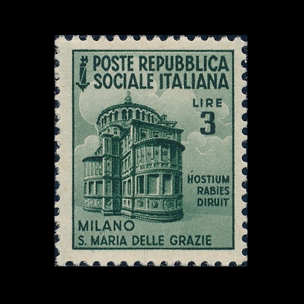 ITALY-ITALIAN SOCIAL REPUBLIC(��Ż���� ��ȸ��ȭ��)-#31-3 I-BASILICA OF ST. MARIA DELLE GRAZIE, MILAN(��Ÿ ������ ���� �׶�ġ��)-1944��