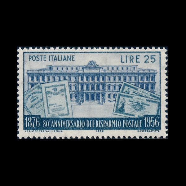 ITALY(��Ż����)-#720-25 I-POSTAL SAVINGS BANK AND NOTES(����, ���� �� ���� ����)-1956.12.31��