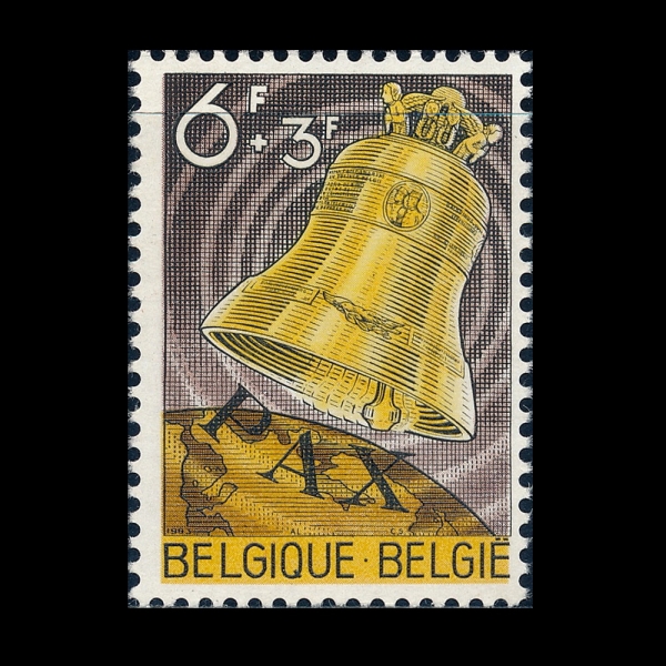 BELGIUM(���⿡)-#B732-6+3fr-PEACE BELL RINGING OVER GLOBE(������ �︮�� ��ȭ�� ���Ҹ�)-1963.2.18��