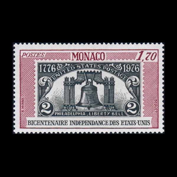MONACO(����)-#1021-1.70fr-US LIBERTY BELL TYPE OF 1926(������ ��, 1926��)-1976.3.3��