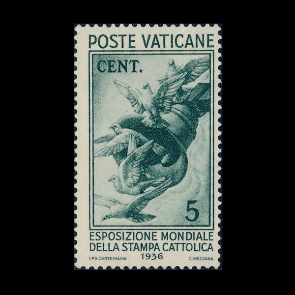 VATICAN CITY(��Ƽĭ �ñ�)-#47-5c-DOVES AND BELL(����, ��)-1936.6.22��