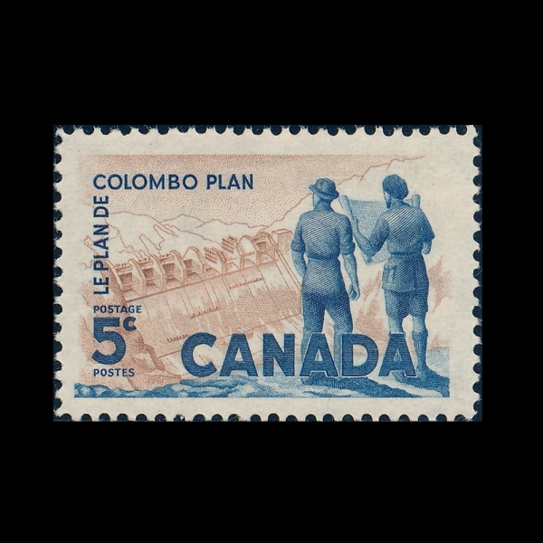CANADA(ĳ����)-#394-5c-POWER PLANT AND MEN HOLDING BLUEPRINT(������, ���赵�� ��� �ִ� ���������)-1961.6.28��