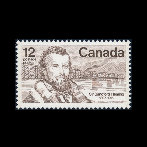 CANADA(ĳ����)-#739-12c-SANDFORD FLEMING, RAILROAD BRIDGE(������ �÷���, ĳ���� ö�� �ٸ�)-1977.9.16��