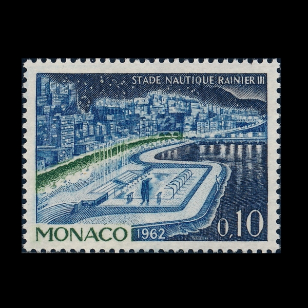 MONACO(����)-#505-10c-AQUATIC STADIUM AT NIGHT(�߰� ���� �����)-1962.6.6��