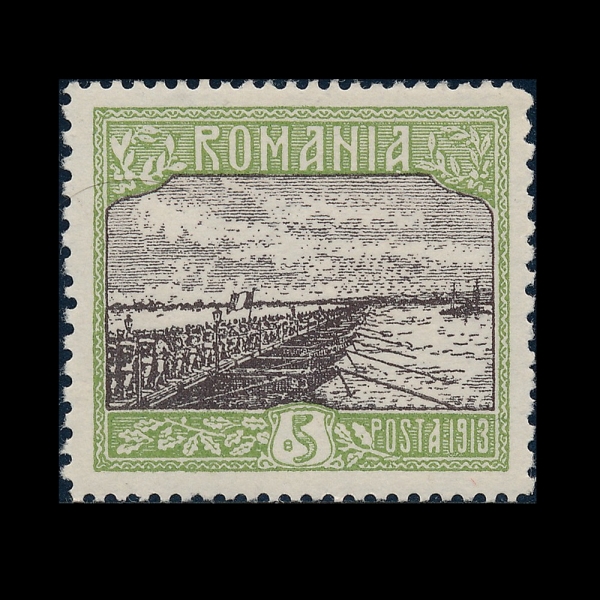 ROMANIA(�縶�Ͼ�)-#232-5b-TROOPS CROSSING DANUBE(Ʈ��ߴ��� �ٸ�)-1913.12.25��