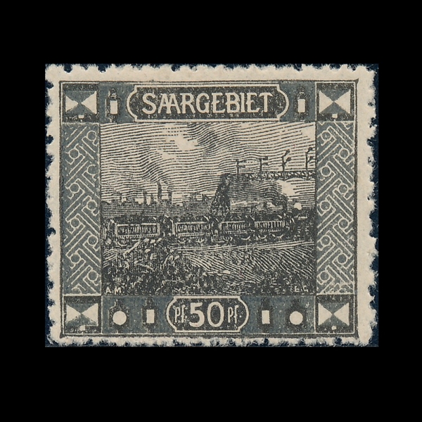 SAAR(�ڸ� ��ȣ��)-#74-50pf-SIGNAL BRIDGE, SAARBRUCKEN(�ڸ������ �� �ٸ�)-1921��