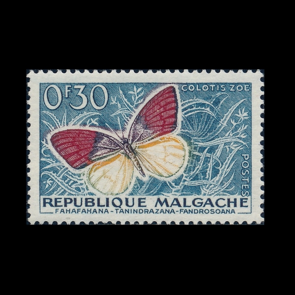 MALAGASY REPUBLIC(���ٰ���ī��)-#306-30c-COLOTIS ZOE(�ݷ�Ƽ�� ����)-1960��