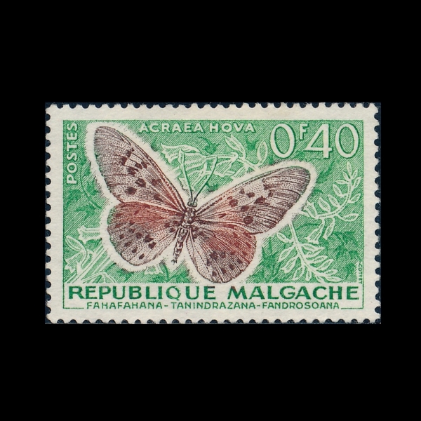 MALAGASY REPUBLIC(���ٰ���ī��)-#307-40c-ACRAEA HOVA(��ũ���̾� ȣ��)-1960��