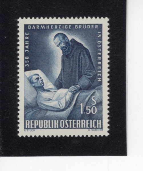 AUSTRIA(����Ʈ����)-#728-1.50s-BROTHER OF MERCY AND PATIENT(�ں��� ����, ȯ��)-1964.6.11��