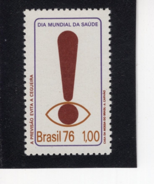 BRAZIL(�����)-#1428-1cr-EYE AND EXCLAMATION POINT(��, ����ǥ ��)-1976.4.7��