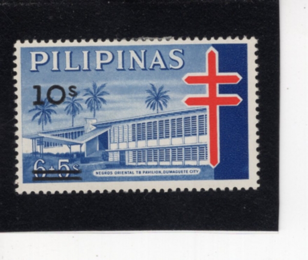 PHILIPPINES(�ʸ���)-#986-10s on 6+5s-NEGROS ORIENTAL T.B. PAVILION(�ʸ��� ���� ��ȸ)-1963.3.8��