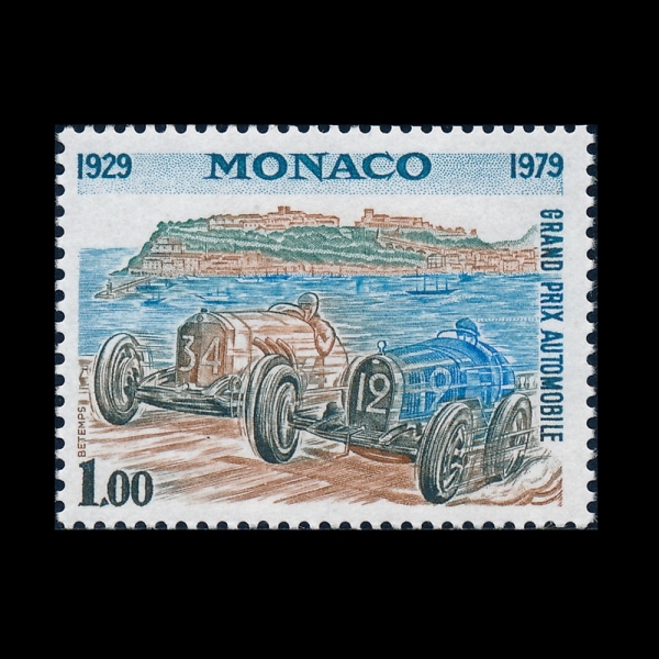 MONACO(����)-#1197-1.50fr-BUGATTI, MONTE CARIO, 1929 WINNER(�ΰ�Ƽ Ÿ�� 35B �׶����� ������)-1979.11.12��