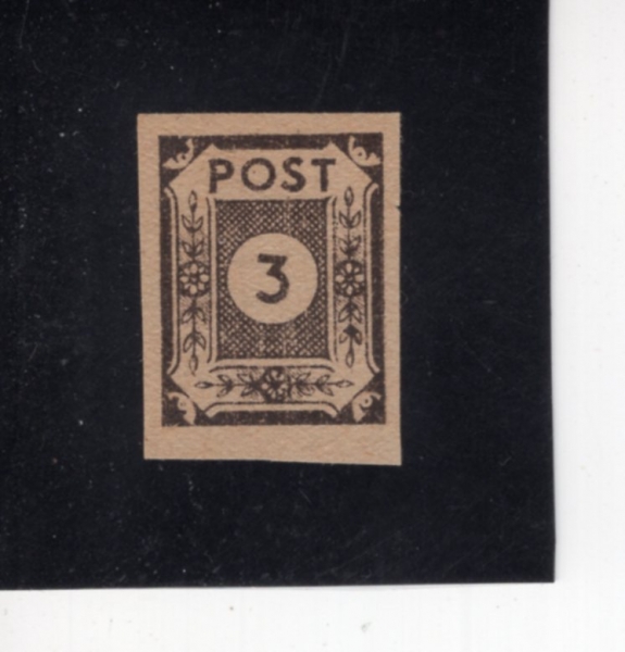GERMAN DEMOCRATIC REPUBLIC-ISSUED UNDER RUSSIAN OCCUPATION(���� �� �ҷ� ���ɱ���)-IMPERF-#15N16-3pf-POSTAGE DUE STAMPS(������� ������)-1945.12.5��