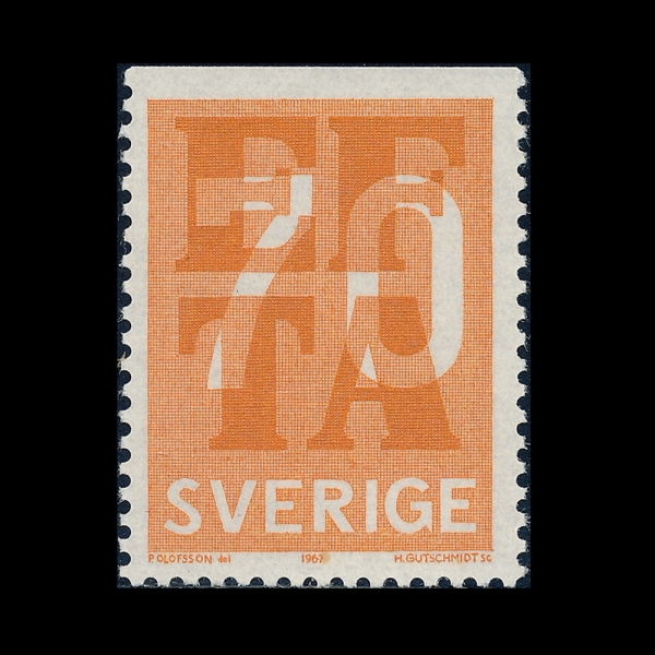 SWEDEN(������)-#717-70o-EFTA EMBLEM(����������������)-1967.2.15��