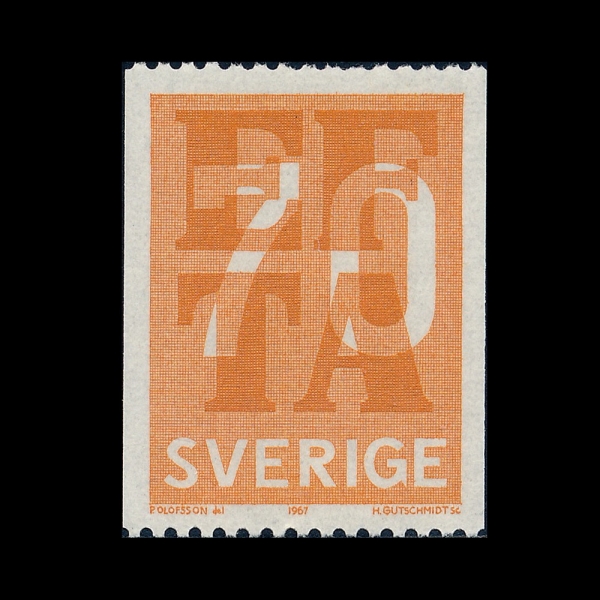 SWEDEN(������)-#718-70o-EFTA EMBLEM(����������������)-1967.2.15��