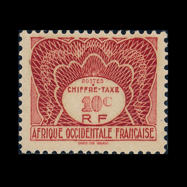 FRENCH WEST AFRICA(�������� ��������ī)-#J1-10c-POSTAGE DUE STAMPS(������� ������)-1947��