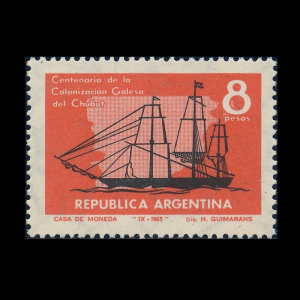 ARGENTINA(�Ƹ���Ƽ��)-#784-8p-CLIPPER \"MIMOSA\" AND MAP OF PATAGONIA(�̸��, ��Ÿ���Ͼ� ����)-1965.9.25��