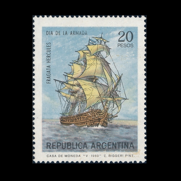 ARGENTINA(�Ƹ���Ƽ��)-#894-20p-FRIGATE HERCULES, PAINTING BY EMILIO BIGGERI(���и��� �������� ARA �����𷹽�)-1969.5.31��