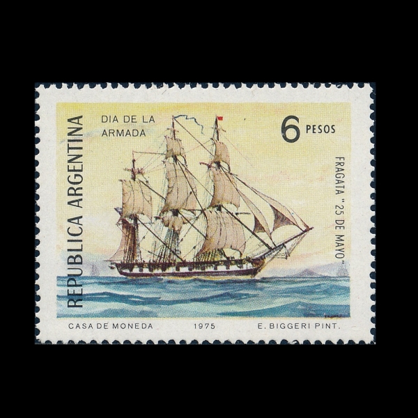 ARGENTINA(�Ƹ���Ƽ��)-#1072-6p-FRIGATE \"25 DE MAYO\"(�������� \"25 �� 5��\")-1975.9.27��
