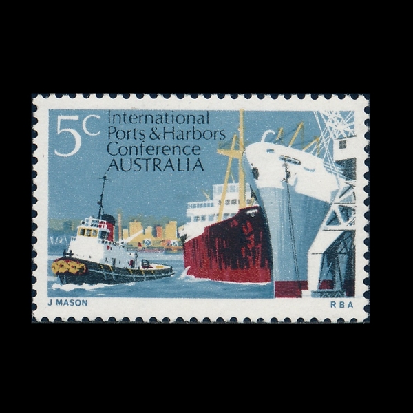AUSTRALIA(����Ʈ���ϸ���)-#460-5c-MELBOURNE HARBOR SCENE(����� �ױ�)-1969.2.28��