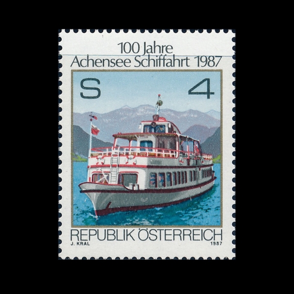 AUSTRIA(����Ʈ����)-#1402-4s-SHIPPING ON ACHENSEE, CENT.(������ ����)-1987.6.26��
