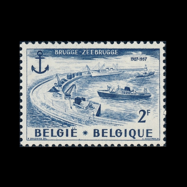 BELGIUM(���⿡)-#506-2fr-ZEEBRUGGE HARBOR(������� �ױ�)-1957.7.6��