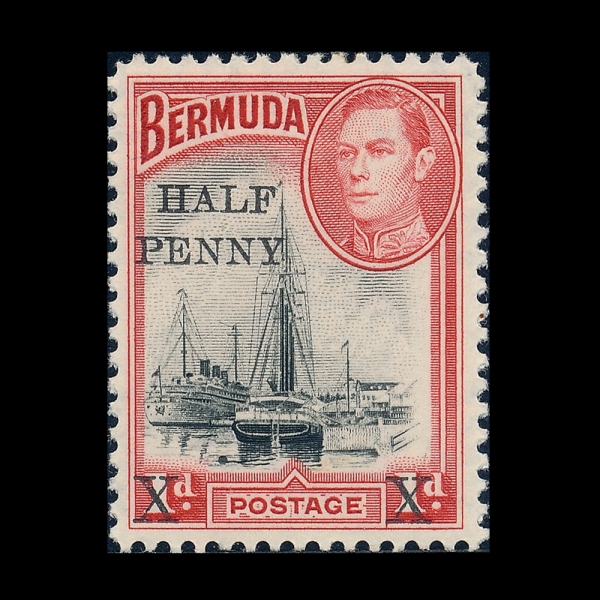BERMUDA(���´�)-#129-1/2p on 1p-HAMILTON HARBOR(�ع��� �ױ�)-1940.12.20��
