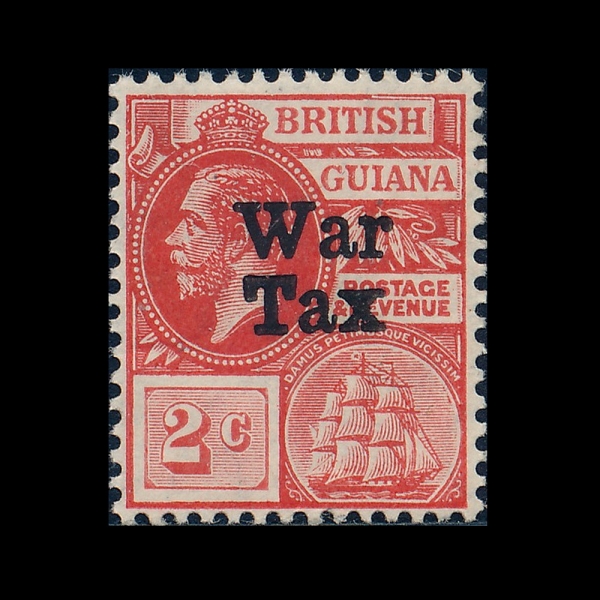 BRITISH GUIANA(������ ��Ƴ�)-#MR1-2c-GEORGE V AND SHIP(���� 5��, ����)-1918.1.4��
