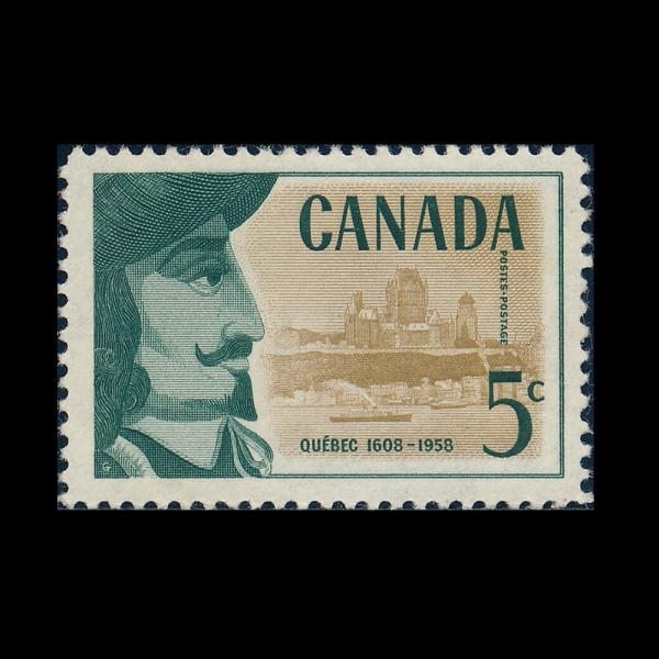 CANADA(ĳ����)-#379-5c-CHAMPLAIN AND VIEW OF QUEBEC(���÷�)-1958.6.26��