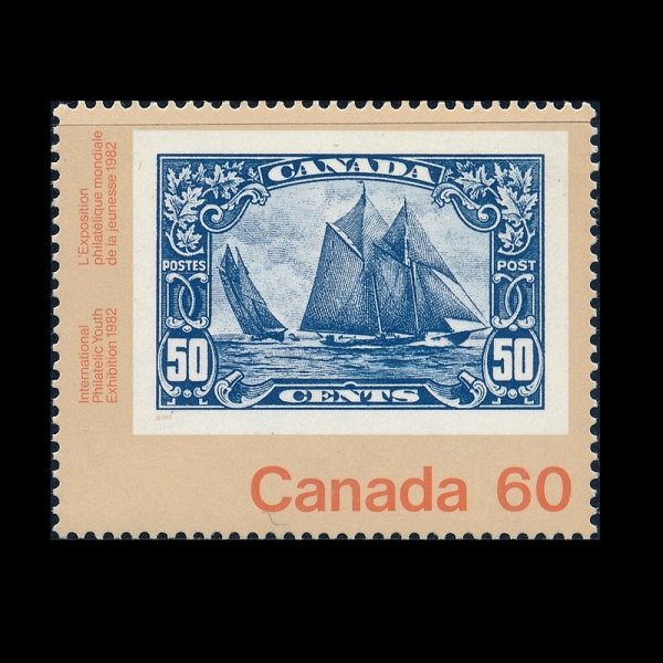 CANADA(ĳ����)-#913-60c-SCHOONER \"BLUENOSE\"(�������)-1982.5.20��