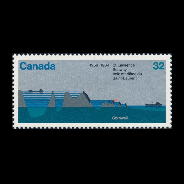 CANADA(ĳ����)-#1015-32c-ST. LAWRENCE SEAWAY, 25TH ANNIV.(����Ʈ�η��� ���� 25�ֳ�)-1984.6.26��
