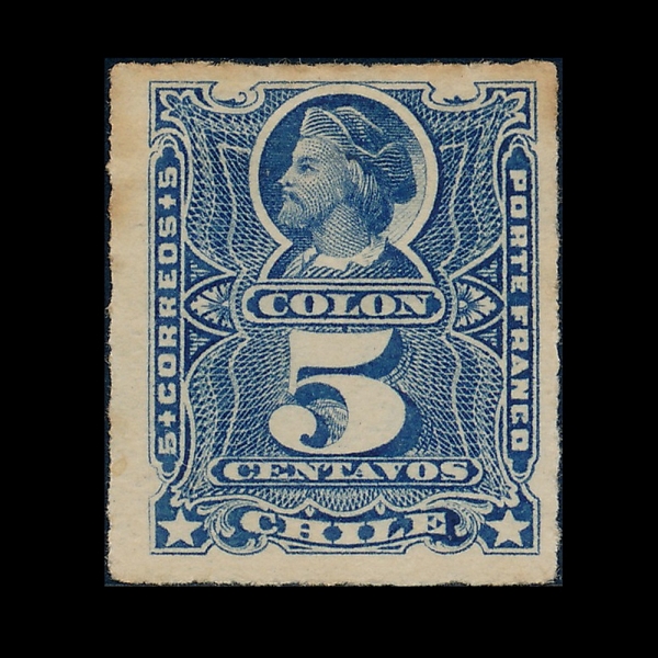 CHILE(ĥ��)-#28-5c-CHRISTOPHER COLUMBUS(ũ�������� �ݷ�����)-1883��