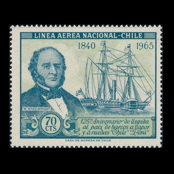 CHILE(ĥ��)-#C268-70c-WILLIAM WHEELWRIGHT AND S. S. CHILE(������ �ٶ���Ʈ, ĥ�� �ؿ�)-1966��