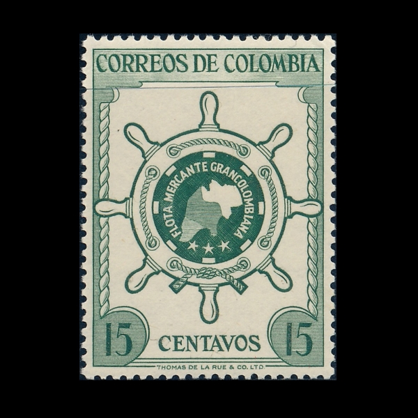 COLOMBIA(�ݷҺ��)-#636-15c-FLEET EMBLEM(�Դ� ������)-1955.4.12��