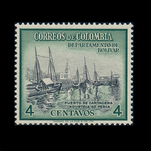 COLOMBIA(�ݷҺ��)-#646-4c-CARTAGENA HARBOR, BOLIVAR(ī��Ÿ�쳪 �ױ�)-1956��