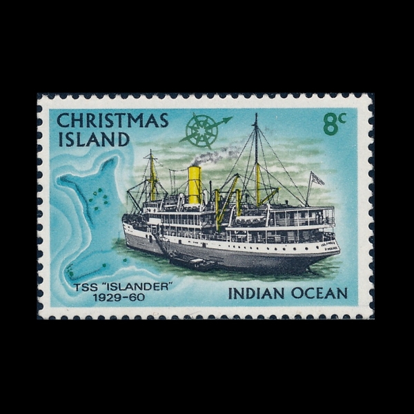 CHRISTMAS ISLAND(ũ�������� ��)-#46-8c-\"ISLANDER\", 1929-60(SS ���Ϸ���)-1972.2.5��