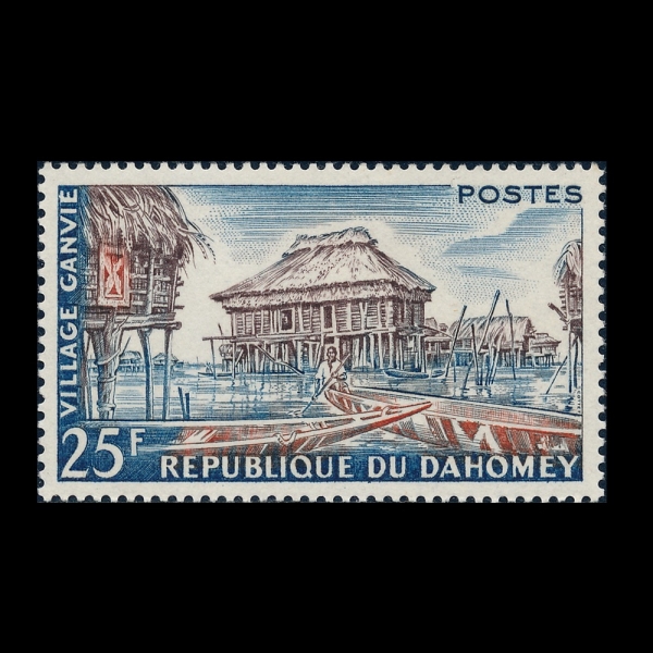 DAHOMEY(��ȣ��)-#137-25fr-VILLAGE GANVIE(���� ����)-1960.3.1��