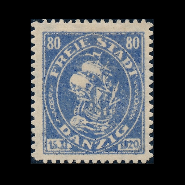 DANZIG(��ġ��)-#53-80pf-HANSEATIC TRADING SHIP(���ڵ��� ���� ����)-1921.1.31��