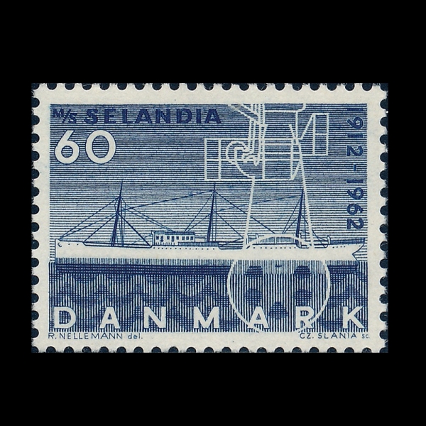 DENMARK(����ũ)-#403-60o-M. S. SELANDIA(MS �������)-1962.6.14��