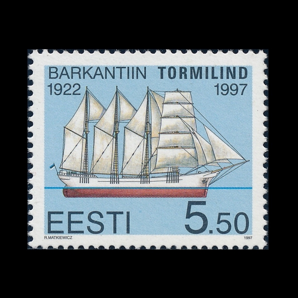 ESTONIA(������Ͼ�)-#328-5.50k-FOUR-MASTED BARKENTINE, TORMILIND(4���� ����ƾ �丣�и���)-1997.7.2��